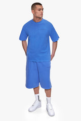REGULAR FIT ESSENTIAL LOGO T-SHIRT WASHED LIGHT BLUE