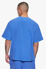 REGULAR FIT ESSENTIAL LOGO T-SHIRT WASHED LIGHT BLUE
