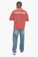 OVERSIZE STUDIO T-SHIRT WASHED RED