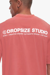 OVERSIZE STUDIO T-SHIRT WASHED RED