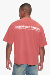 OVERSIZE STUDIO T-SHIRT WASHED RED