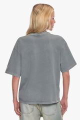 WOMEN LEMON OVERSIZE T-SHIRT WASHED GREY