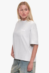 WOMEN FLOWER OVERSIZE T-SHIRT GREY