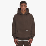 SUPER HEAVY BLANK HOODIE CHOCOLATE BROWN