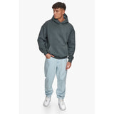 SUPER HEAVY BLANK HOODIE WASHED GREY