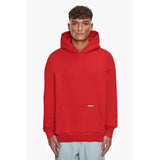 SUPER HEAVY BLANK HOODIE ADRENALINE RED