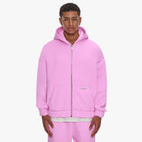 SUPER HEAVY BLANK ZIP-HOODIE PINK