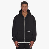 SUPER HEAVY BLANK ZIP-HOODIE BLACK
