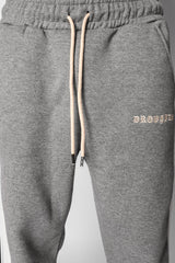 HEAVY SIDE STRIPE JOGGER HEATHER GREY