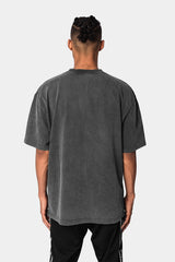 HEAVY OVERSIZE EMBO T-SHIRT WASHED GREY