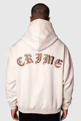 HEAVY OVERSIZE CRIME HOODIE COCONUT MILK