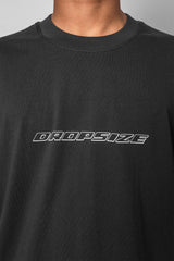 HEAVY OVERSIZE MOBILE PHONE T-SHIRT WASHED BLACK