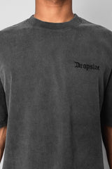 HEAVY OVERSIZE EMBO T-SHIRT WASHED GREY