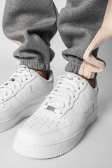 HEAVY SIDE STRIPE JOGGER HEATHER GREY