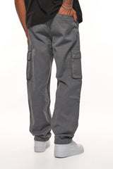 V2 CARGO JEANS SINGLE POCKET STEEL GREY