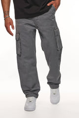 V2 CARGO JEANS SINGLE POCKET STEEL GREY