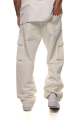 CARGO JEANS WHITE