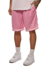 LOGO MESH SHORT ROSA