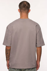 HEAVY OVERSIZE EMBO T-SHIRT GULL GREY