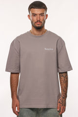 HEAVY OVERSIZE EMBO T-SHIRT GULL GREY