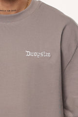 HEAVY OVERSIZE EMBO T-SHIRT GULL GREY