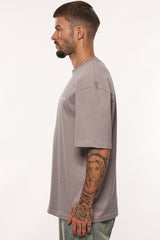 HEAVY OVERSIZE EMBO T-SHIRT GULL GREY