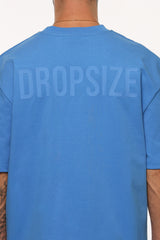 HEAVY OVERSIZE HD PRINT T-SHIRT AZURE BLUE