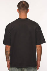 HEAVY OVERSIZE METAL PATCH BASIC T-SHIRT ANTHRACITE