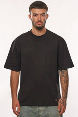 HEAVY OVERSIZE METAL PATCH BASIC T-SHIRT ANTHRACITE