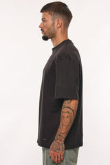 HEAVY OVERSIZE METAL PATCH BASIC T-SHIRT ANTHRACITE