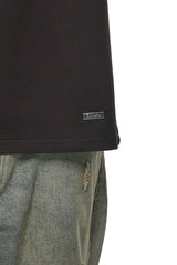 HEAVY OVERSIZE METAL PATCH BASIC T-SHIRT ANTHRACITE