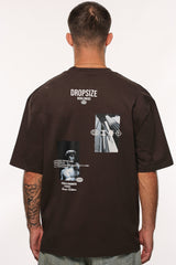 HEAVY OVERSIZE MARBLE PIC T-SHIRT WASHED BLACK