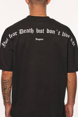 HEAVY OVERSIZE FEAR DEATH T-SHIRT BLACK