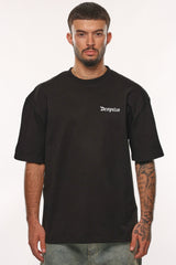 HEAVY OVERSIZE FEAR DEATH T-SHIRT BLACK