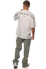 HEAVY OVERSIZE FEAR DEATH T-SHIRT WHITE