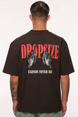 HEAVY OVERSIZE PRAY T-SHIRT WASHED BLACK