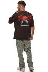 HEAVY OVERSIZE PRAY T-SHIRT WASHED BLACK