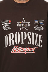 HEAVY OVERSIZE MOTORSPORT T-SHIRT WASHED BLACK