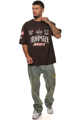 HEAVY OVERSIZE MOTORSPORT T-SHIRT WASHED BLACK