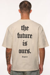 HEAVY OVERSIZE FUTURE T-SHIRT COCONUT MILK