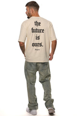 HEAVY OVERSIZE FUTURE T-SHIRT COCONUT MILK