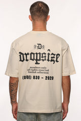 HEAVY OVERSIZE MEMBERS ONLY T-SHIRT COCONUT MILK