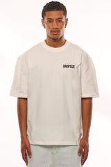 HEAVY OVERSIZE HEAVEN CALLING T-SHIRT CREAM WHITE