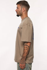 HEAVY BROKEN HEART T-SHIRT SIMPLE TAUPE