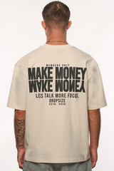 HEAVY OVERSIZE MORE FOCUS T-SHIRT COCONUT MILK