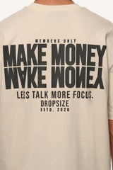 HEAVY OVERSIZE MORE FOCUS T-SHIRT COCONUT MILK