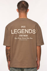 HEAVY OVERSIZE MOVING FORWARD T-SHIRT SILVER MINK