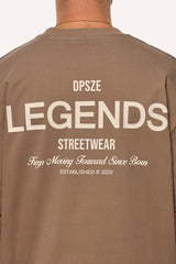 HEAVY OVERSIZE MOVING FORWARD T-SHIRT SILVER MINK