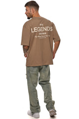 HEAVY OVERSIZE MOVING FORWARD T-SHIRT SILVER MINK