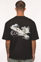 HEAVY RISE AND SHINE T-SHIRT BLACK